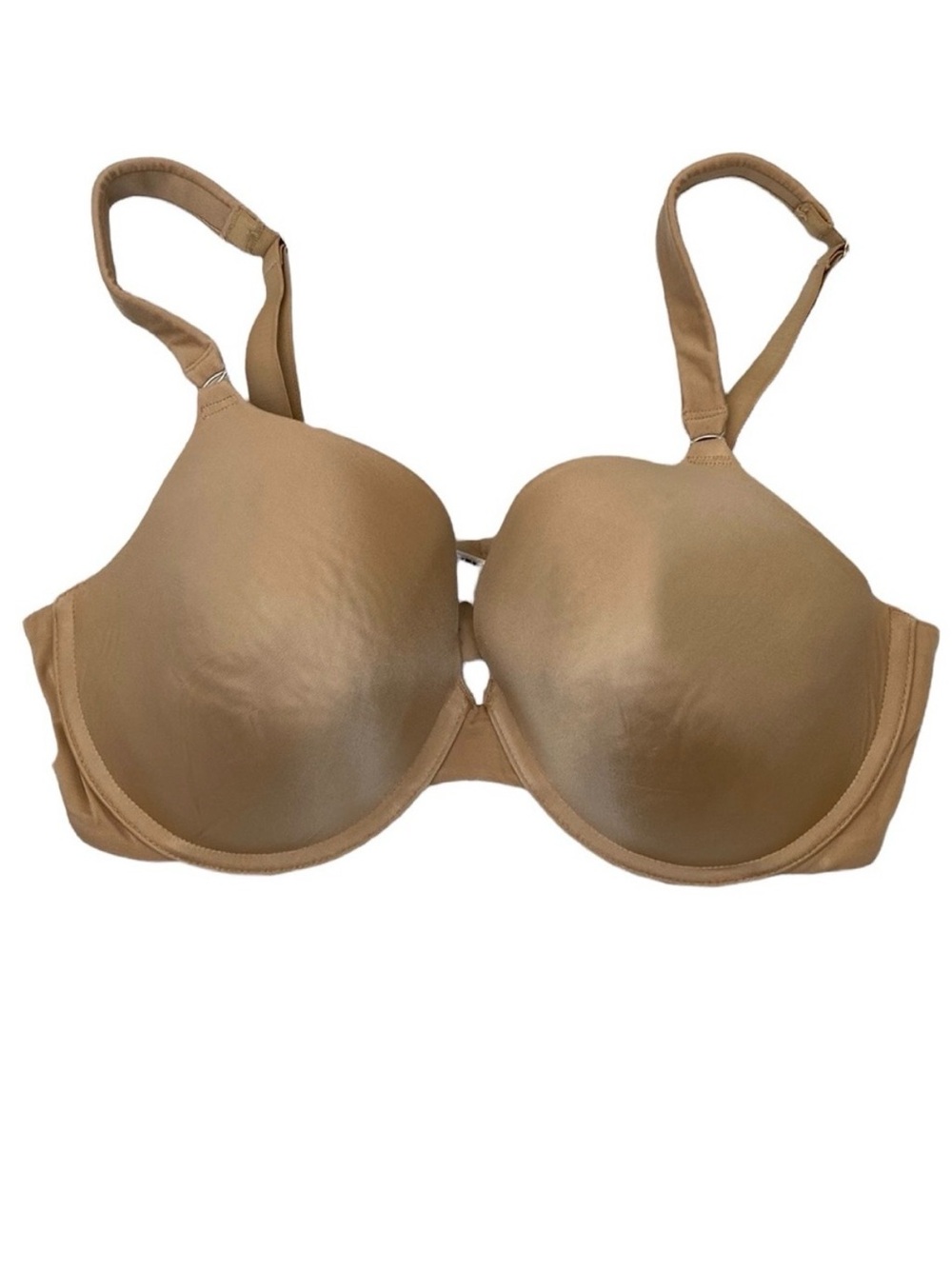 Lilyette by Maidenform 40D Nude Full Coverage Underwire T-Shirt Bra Beige Tan - Picture 2 of 11